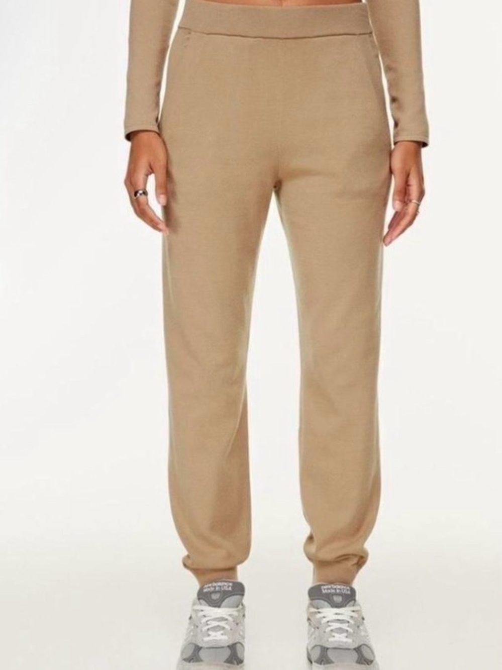 Babaton Tan Track Joggers